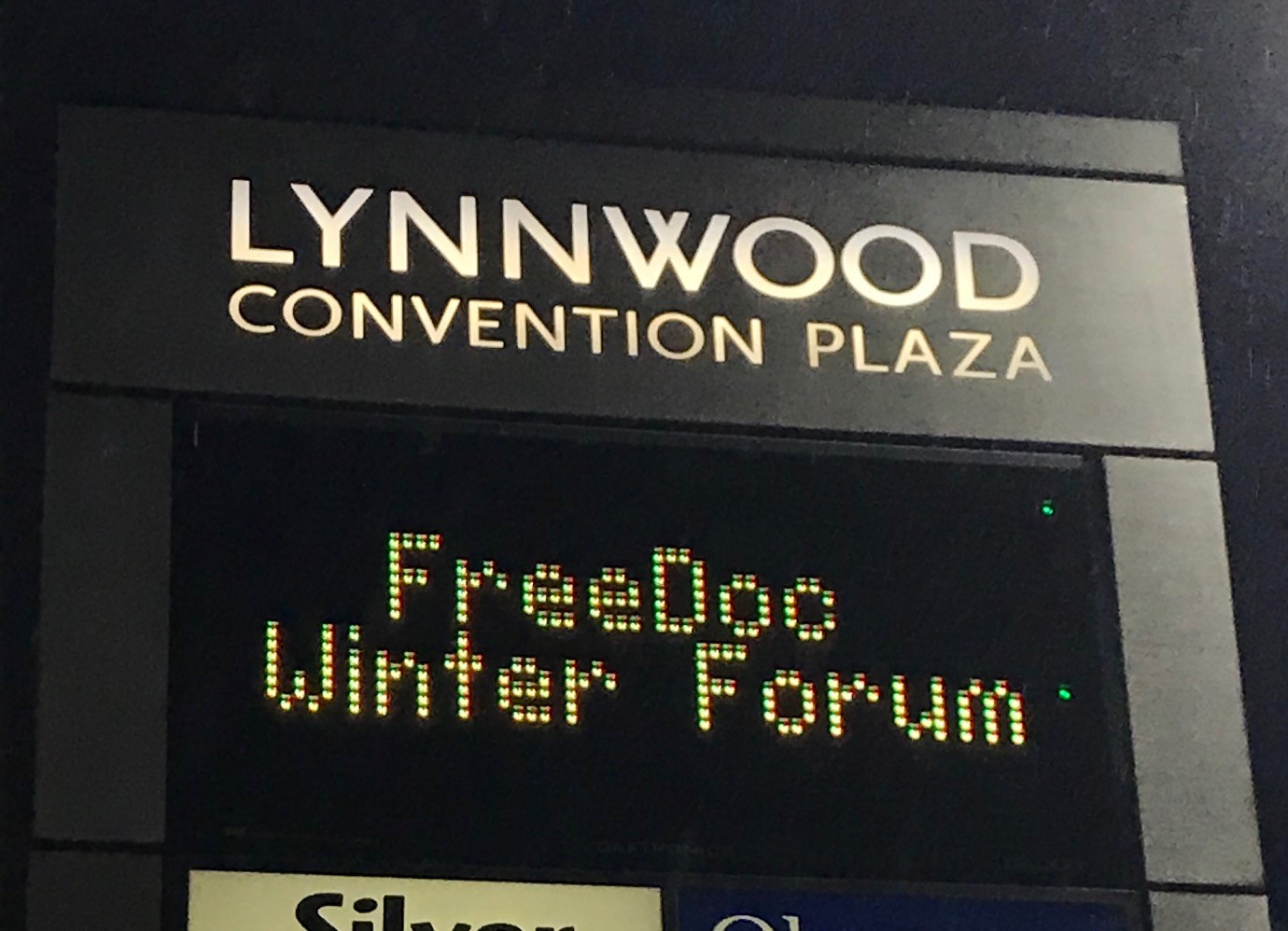 Getting ready to open Winter Forum